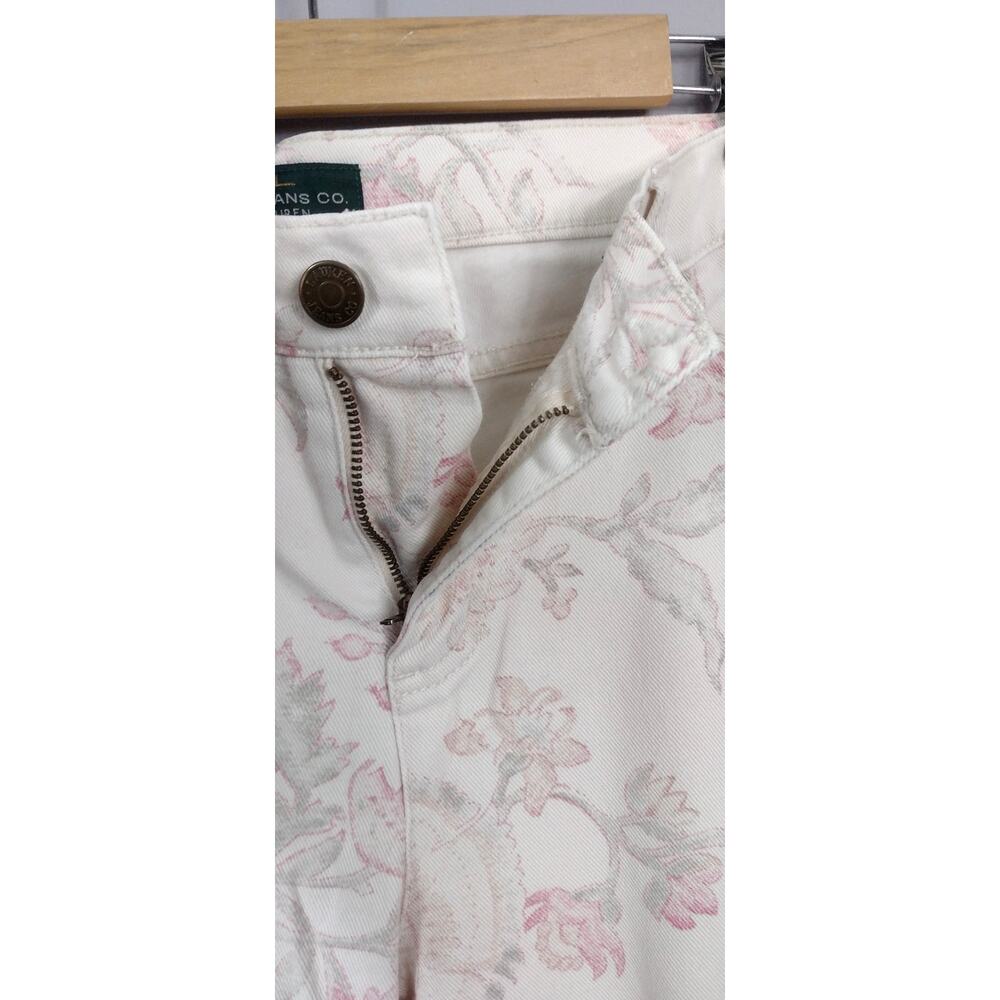 Ralph Lauren Floral Jean Modern Straight Ankle Cottagecore Coquette Sz 10 - Picture 15 of 16